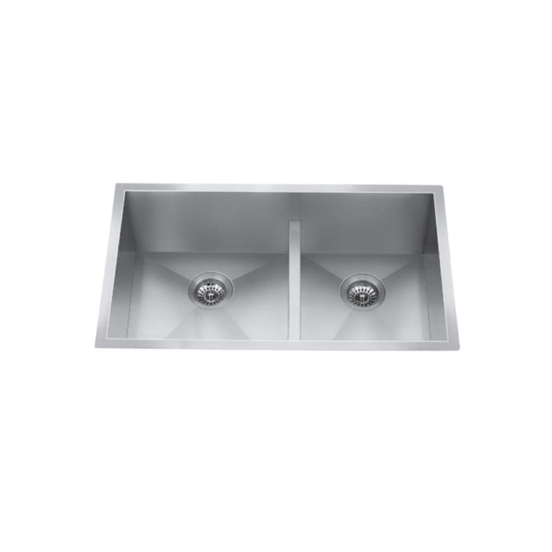 CXZD771L 32-in Low Divide Stainless Steel Double Bowl Sink H6759