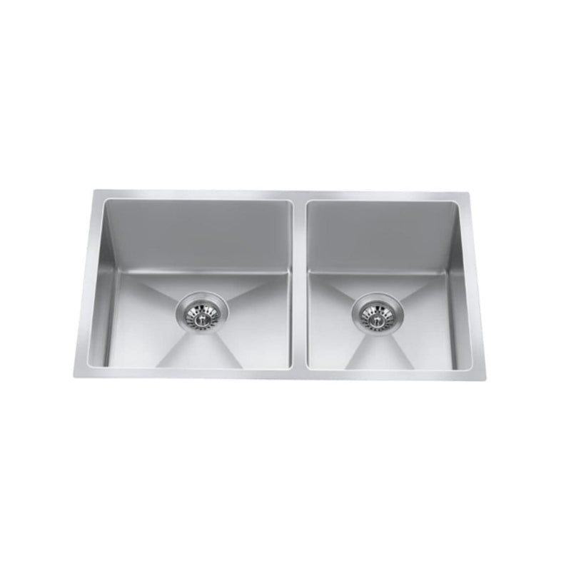 CXZD881L 32-in Low Divide Stainless Steel Double Bowl Sink F0148