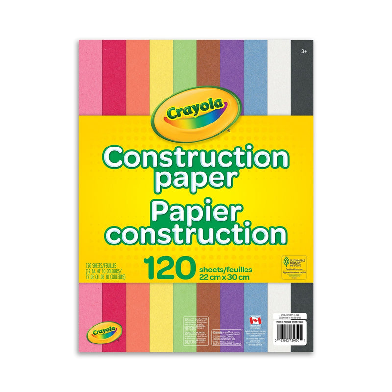 Construction Paper, 120 Count, Multicolour G7974