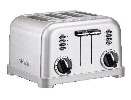 Metal Classic Toaster with 6 Settings, Stainless Steel, 4-Slices N5536