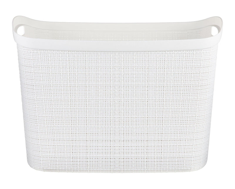 Extra Large Jute Weave Storage Basket, White O0566