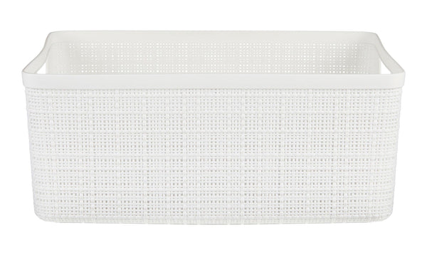 Medium Jute Weave Nesting Storage Basket, White S8193
