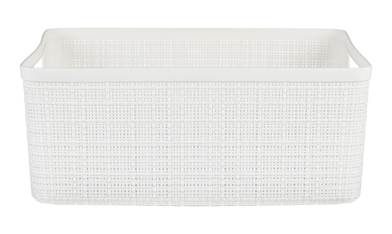 Medium Jute Weave Nesting Storage Basket, White S8193