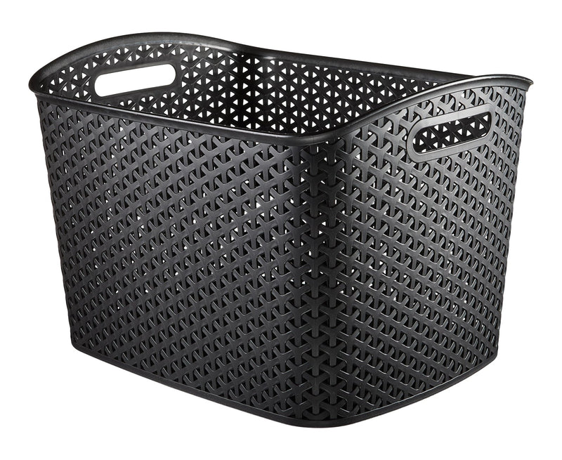 My Style Extra Large Woven Storage Basket, Black C4163