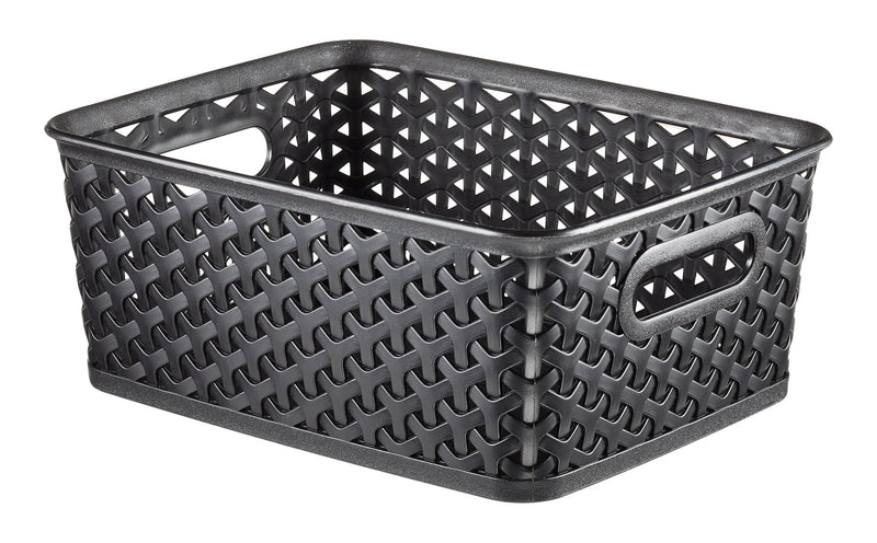 My Style Woven Storage Basket, Small, Black C8669