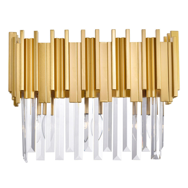 Deco 3-Light Medallion Gold Vanity Light I9974