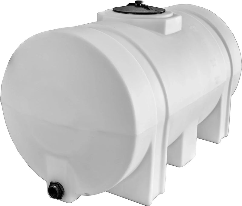 Horizontal Polyethylene Reservoir Water Tank with Legs, 550 Gallon, Made in the USA, Poly Tank for Water and Non-Flammable Liquids, Rust and Corrosion Proof I8520