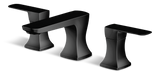 Aztek Double Handle Widespread 8-in Centreset Bathroom Sink Faucet with Pop-up Drain, Matte Black