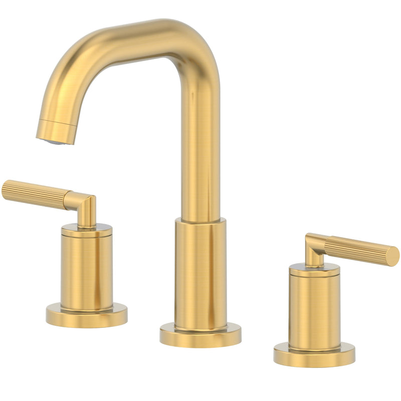 Dorian 2-Handle Widespread 8-in Centreset Lavatory/Bathroom Sink Faucet, Brushed Gold A2172
