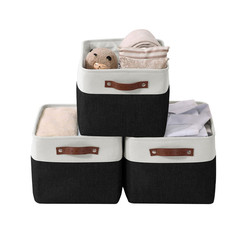 Large Soft-Sided Foldable Storage Basket, 3-pk, Black L7192