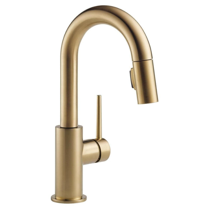 Trinsic 1-Handle Pull-Down Bar/Prep Faucet, Champagne Bronze G2291