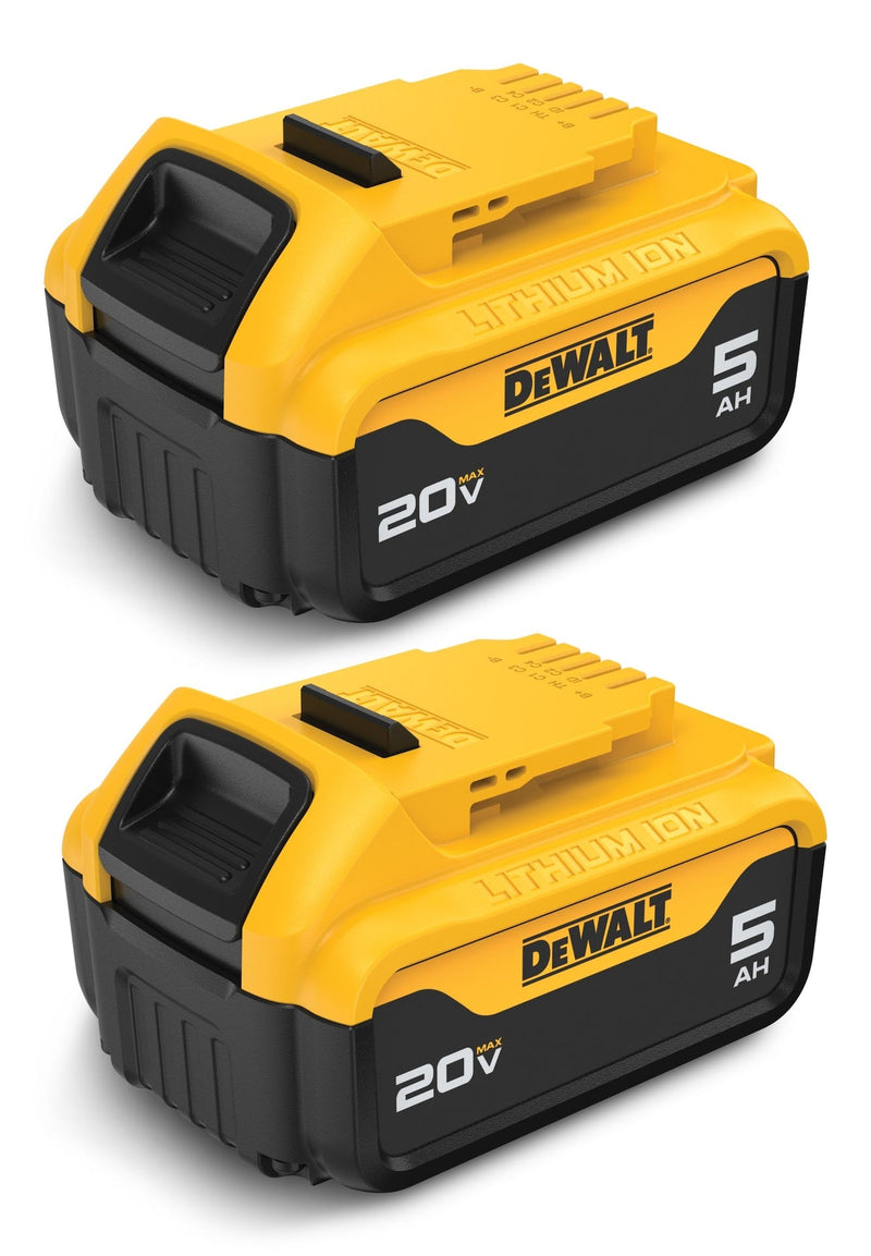 DCB205-2 20V MAX Lithium-Ion 5.0Ah Battery Pack with LED Fuel Gauge, 2-pk F9516