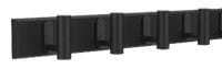 Dowel 4 Hook Rack, Black I4104