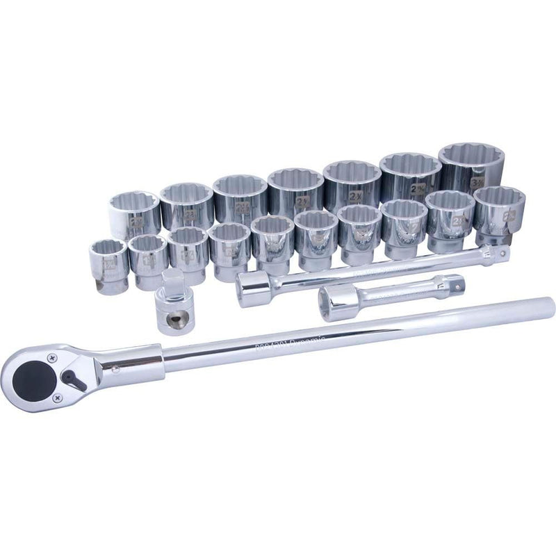 1-in Drive 12 Point Standard Socket & Attachment Set, SAE, 21-pk U5761