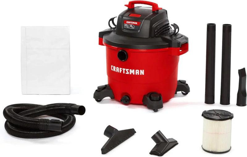 16 Gallon 6.5 Peak HP Wet/Dry Vac, Heavy-Duty Shop Vacuum V6231
