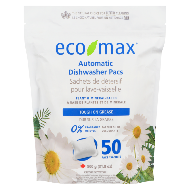 Plant & Mineral-Based Automatic Dishwasher Detergent Tabs, Fragrance-Free, 50-pk O3535