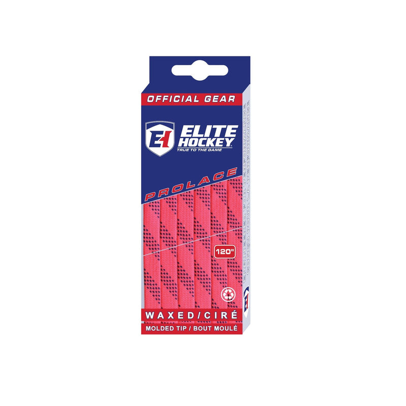 Hockey Prolace Skate Laces, Waxed, Pink, Assorted Sizes Z0960