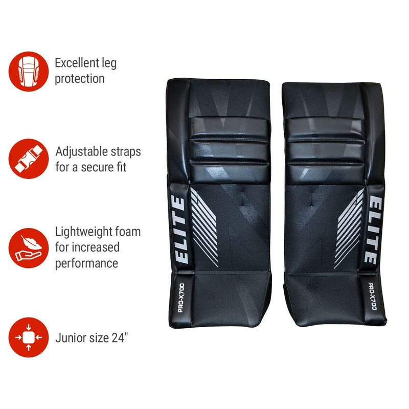 Hockey Vasilevskiy PRO-X700 Street Hockey Goalie Leg Pads, Junior, 24-in J7003