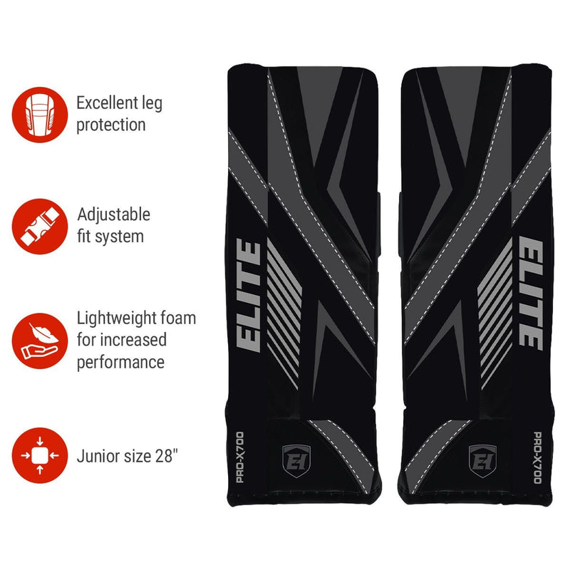 Hockey Vasilevskiy PRO-X700 Street Hockey Goalie Leg Pads, Junior, 28-in C7634