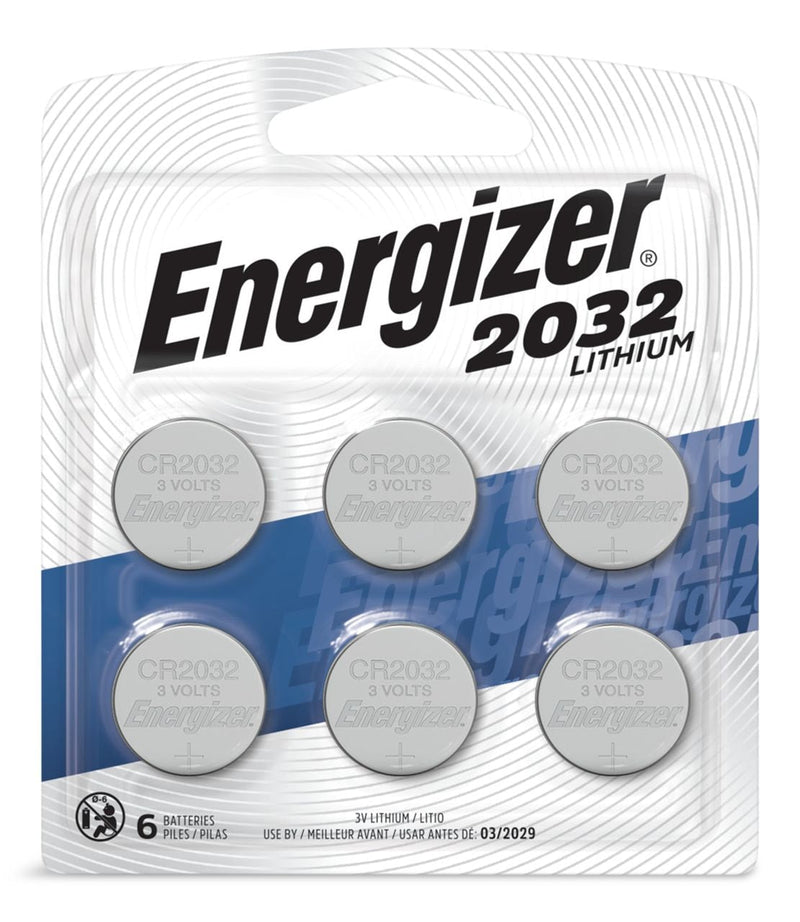6-pk CR2032 3V / 3 Volt Lithium Coin Cell Batteries, Long Lasting F6646