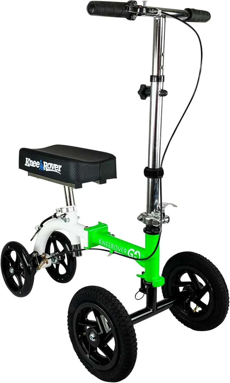 Hybrid - Most Compact All Terrain Knee Scooter for Adults for Foot Surgery Heavy Duty Knee Walker for Broken Ankle Foot Injuries Recovery Leg Scooter Best Knee Crutch Alternative (Green) V4945