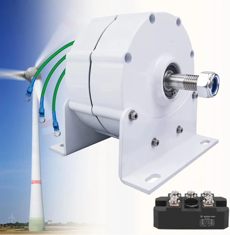 12000W Low RPM Permanent Magnet Generator 12V 24V 48V 120V 220V, Free Energy Gearless Permanent Magnet Generator Motor DIY for Wind Turbine Water Turbine,12V X4711