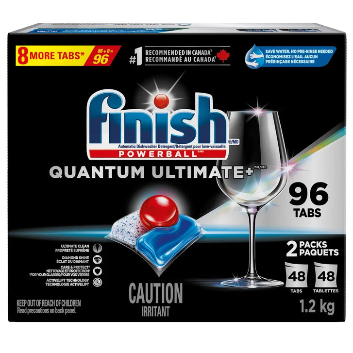 Quantum Ultimate+ Dishwasher Detergent, 96 Tablets J9327