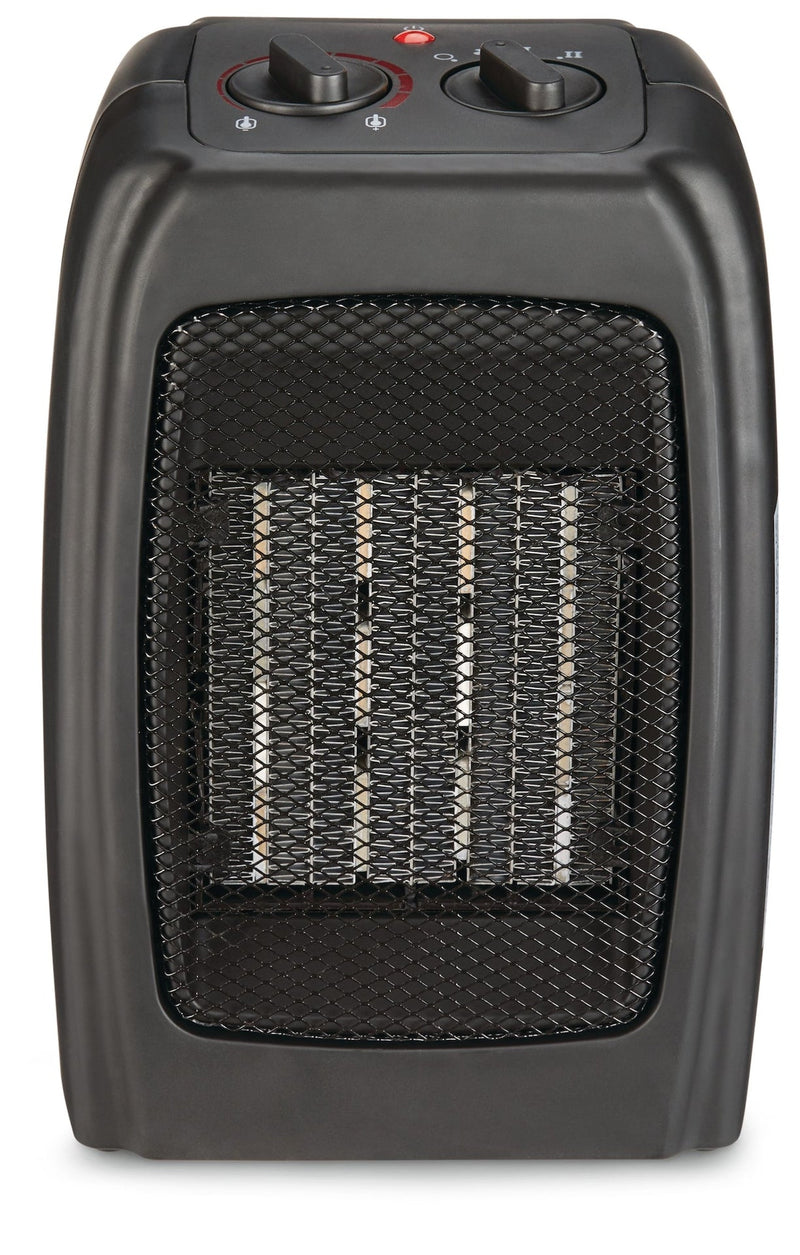 Portable Ceramic Space Heater withThermostat, 1500W, Black L4924