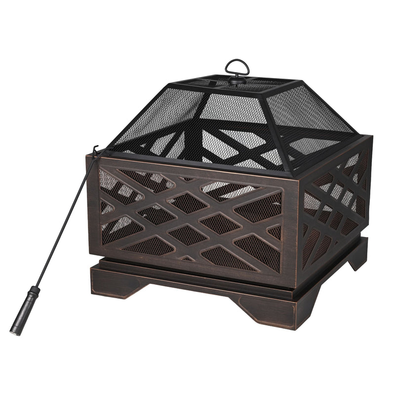 Square Heavy Duty Patio Fire Bowl/Fire Pit Cover, 31 x 31 x 24-in N5858