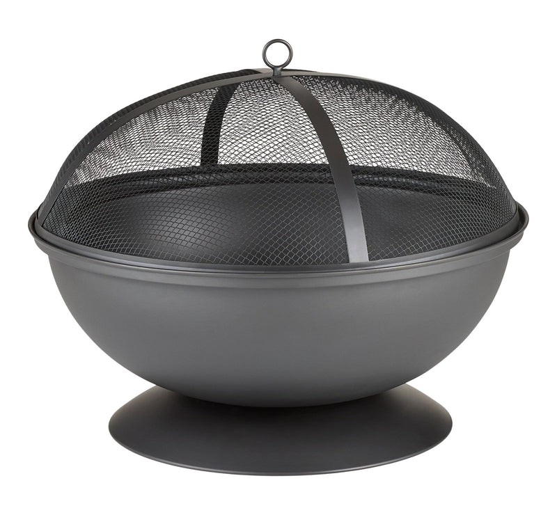 Steel Round Wood Burning Fire Pit/Fireplace, Rust-Resistant, 25-in M3893