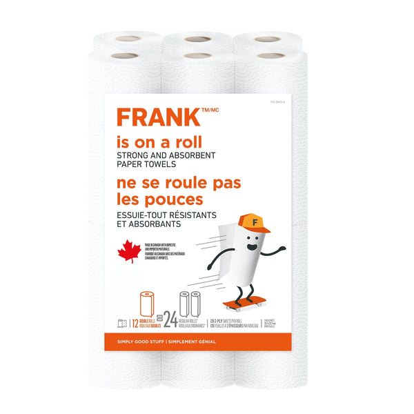 Double Roll Paper Towel, 2-ply, 12-pk, Ultra Absorbent P9372