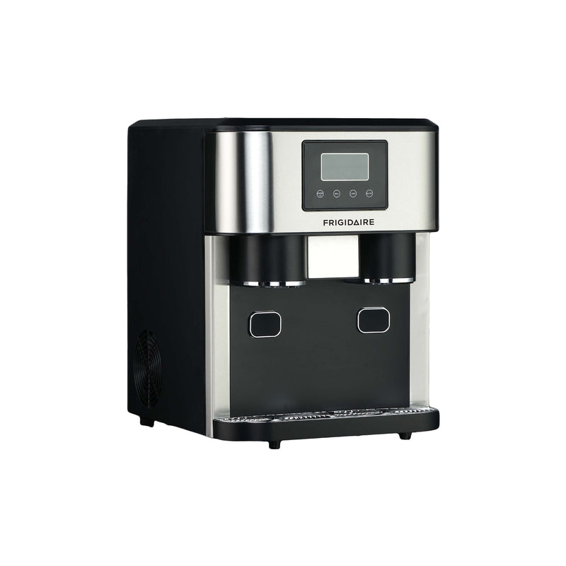 3-in-1 Compact Countertop Water Dispenser & Ice Maker with LED Display, 33-lb Ice/Day, Stainless Steel A0821