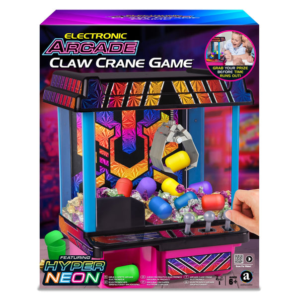 GAME Hyper Neon Series Electronic Arcade Claw Crane for Ages 6+ B1437