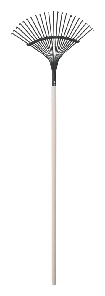 16-in Wide Metal 22-Tine Leaf Rake, 48-in Hardwood Shaft O2662