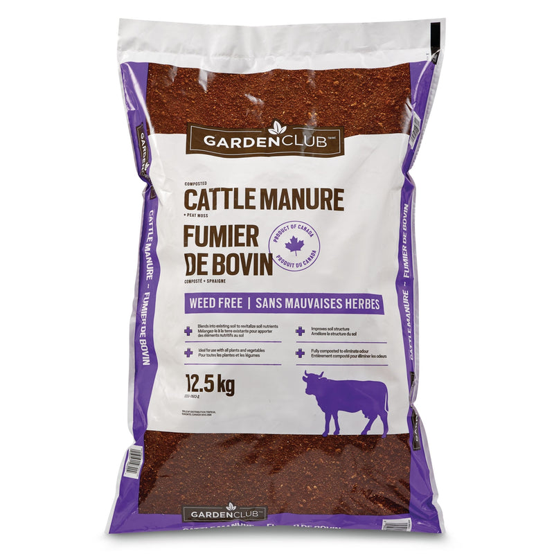 Composted Cattle Manure/Fertilizer, Weed Free,12.5-kg Y2701