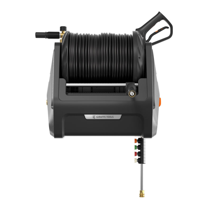 Grandfalls G30 Wall Mounted 2100 PSI 2.2 GPM Brushless Retractable Electric Pressure Washer with 100-ft Hard Hose C4460