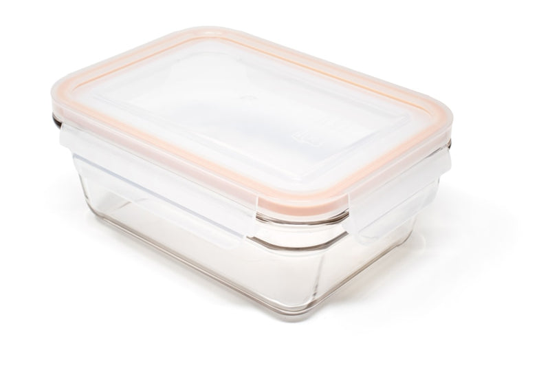 Rectangular Glass Food Storage Container with Leakproof Lid, 970-mL H8103