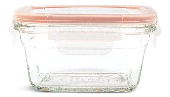 Square Glass Food Storage Container with Leakproof Lid, 405-mL M3491