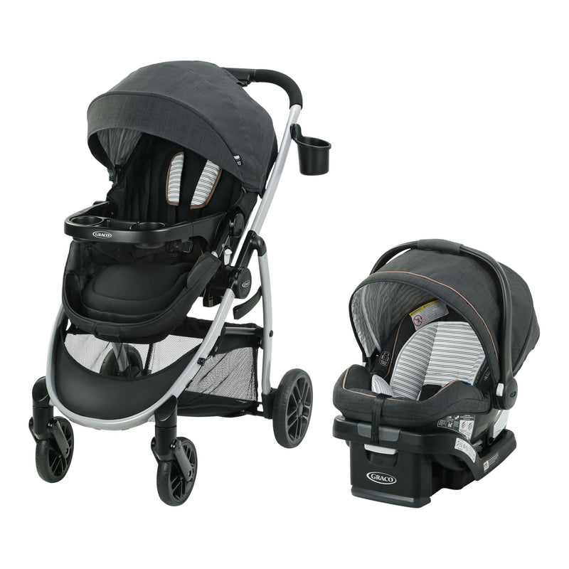 Modes Pramette Travel System with SnugRide SnugLock 35 Lite DLX Infant Car Seat, Black T1567