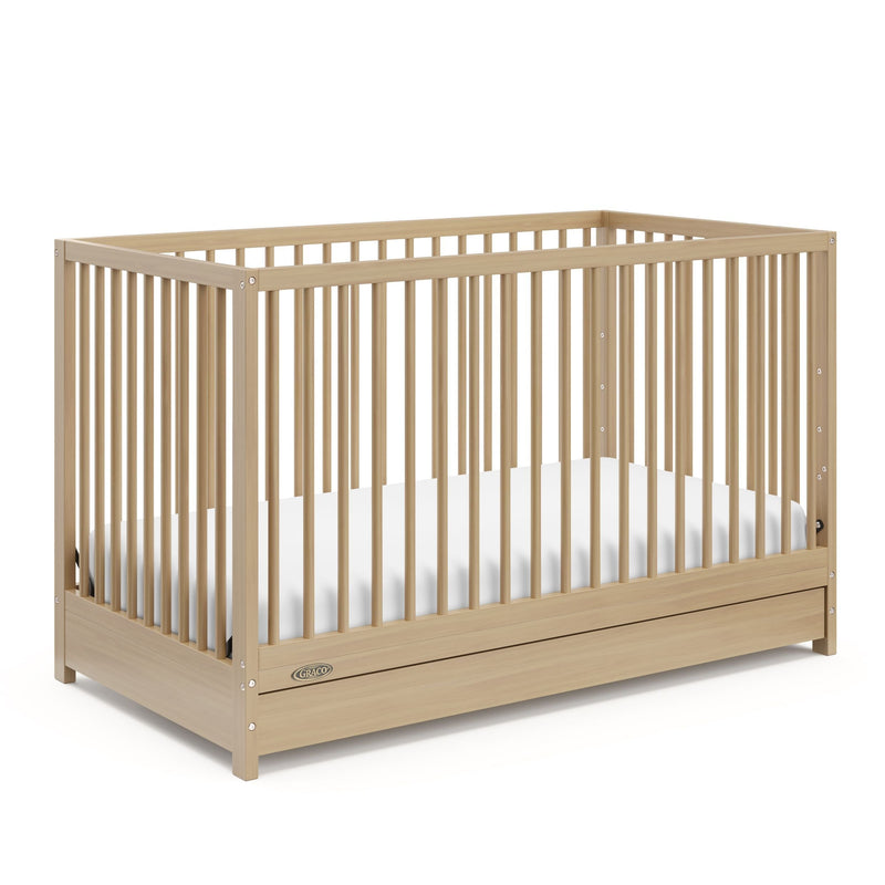 Teddi 4-in-1 Convertible Crib with Drawer, Driftwood N6006