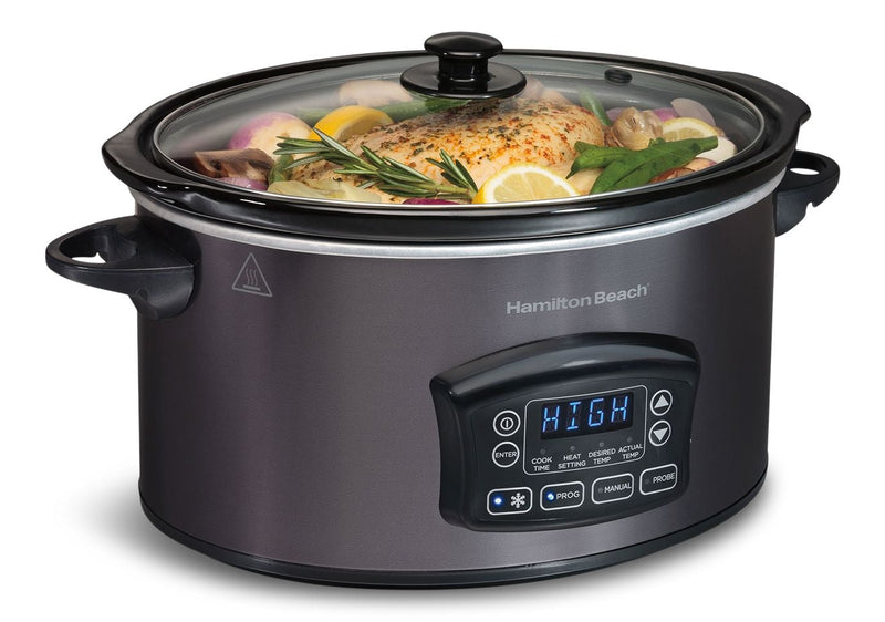 Programmable Defrost Slow Cooker, Black, 6-qt G4667