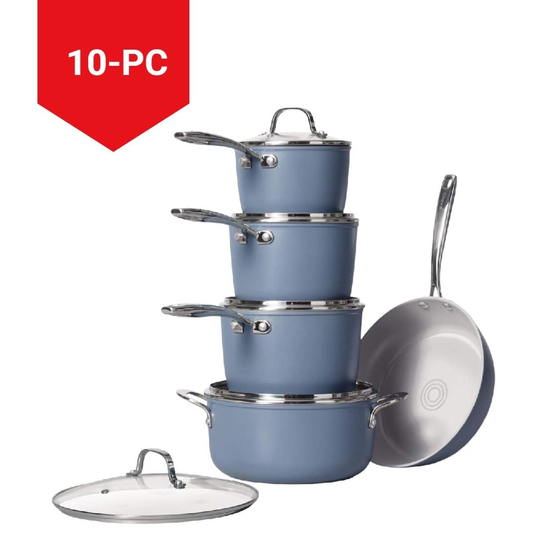 The Rock O Naturel Ceramic Non-Stick Cookset, 10-pc