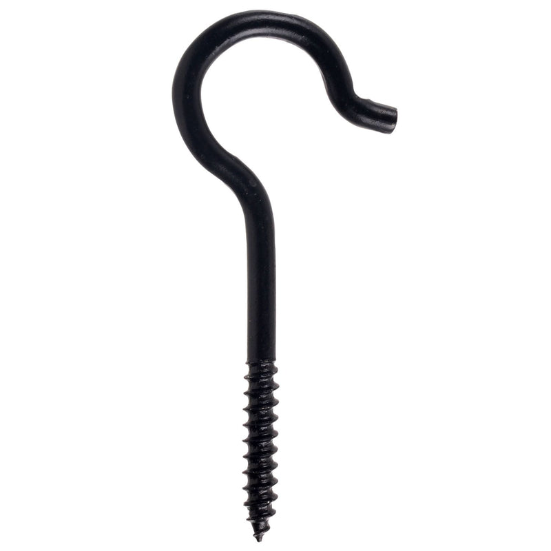 Screw Hook, 3-3/8-in, Black T3433