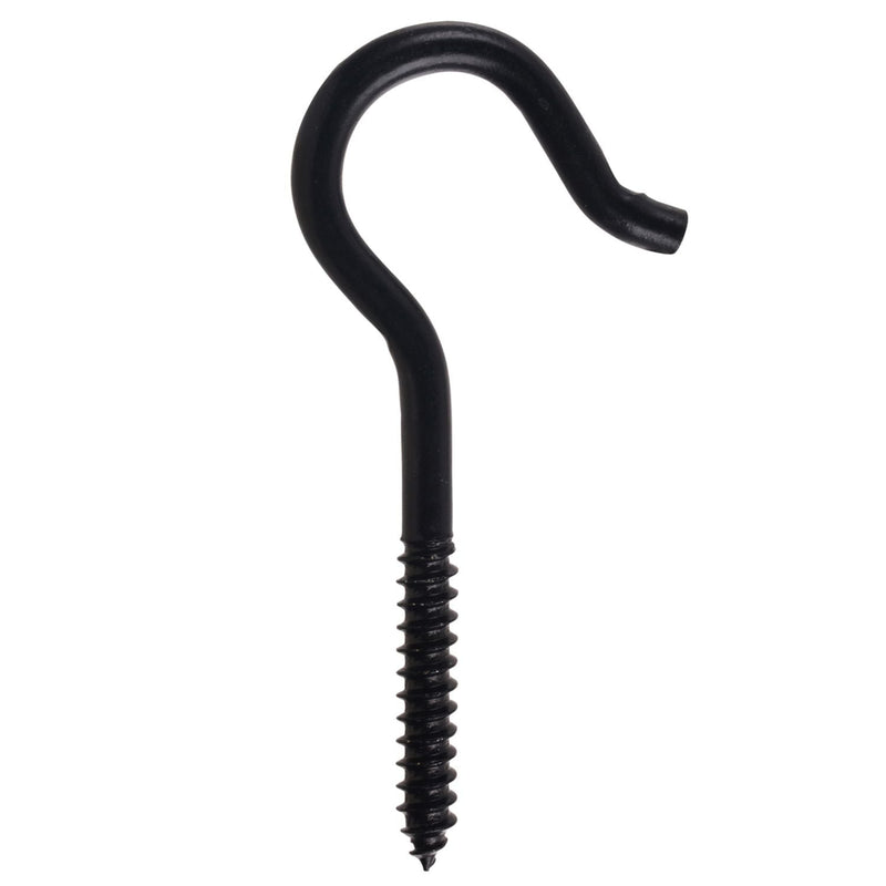 Screw Hook, 4-1/8-in, Black O2721