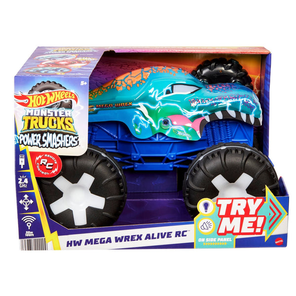 Monster Truck Remote Controlled 1:15 Scale Mega Wrex Toy Vehicle with Sounds & Lights, Ages 5+ D7810