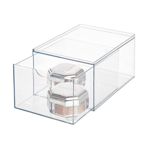 RPET Stackable Pull-Out Drawer Organizer Bin, Clear S3549