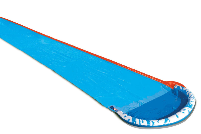 Inflatable Soak N' Splash Water Slide Slip & Slide with Sprinkler, Blue, 16-ft, Ages 5+, for Beach/Pool Fun Activities Z5728
