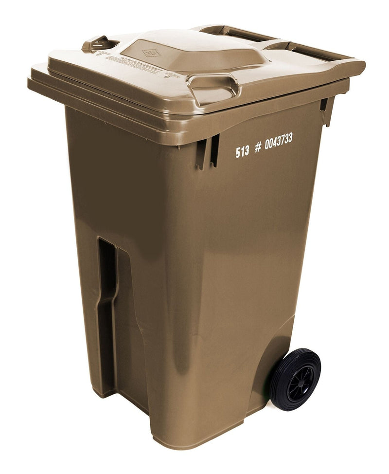 Mastercart Plastic Rectangular Wheeled Compost Bin, Brown, 242-L X2236