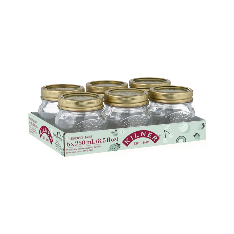 Regular Mouth Glass Mason Jars with Sealing Lids, 250 mL, 6 Count P2915