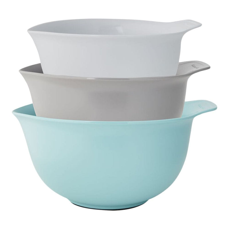 Plastic Mixing Bowl Set with Non-Slip Base, Assorted Sizes, 3-pc U2198